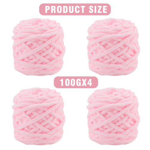 Knitting Wool Yarn 4 x 100g Multi-Colored Soft 1