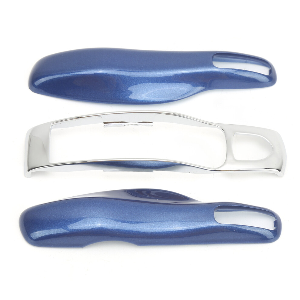 Car Key Fob Cover Fit For 911 Panamera Macan Boxster Models Blue/Silver 4191391989893