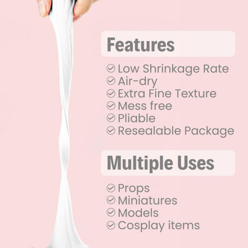 BOHS White Squishy and Modeling Soft Clay Pro, 1