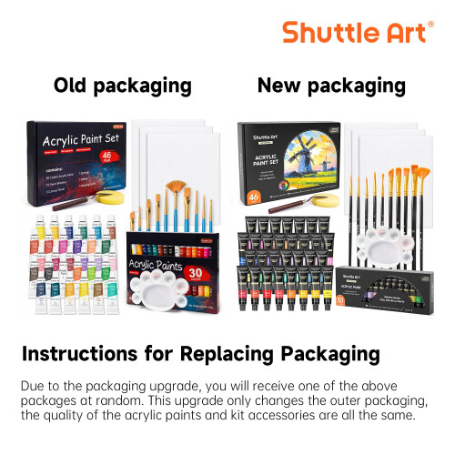 Shuttle Art 46 Pack Acrylic Paints Set 1