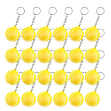 24 Pack Tennis Keychains, Tennis Stress Keychains,Sports Keychains,Carnival Reward for Boy Girls Kids