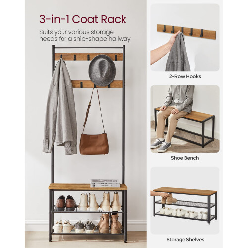 VASAGLE VASAGLE HSR041B41 Coat Rack, Hallway Cabinet, 2