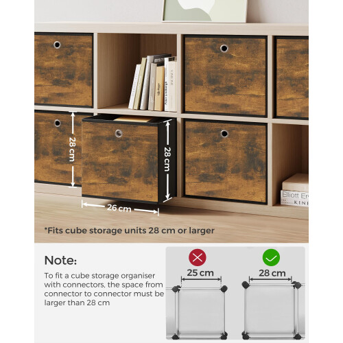 Songmics SONGMICS Storage Cubes, Set of 6 Storage Bins 2