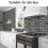 24 Sheets Black Tile Stickers, Peel and Stick 3