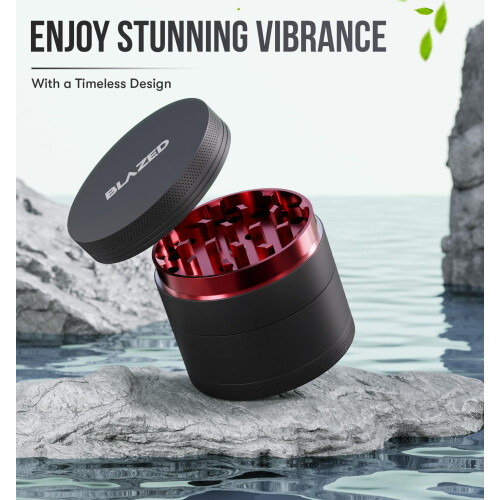 Blazed Large Aluminium Herb Grinder (Red) 1