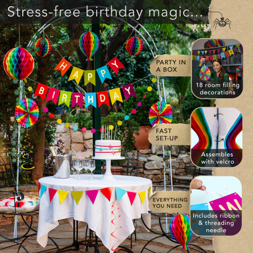 Premium Reusable Birthday Decorations - Happy Birthday Banner 1