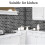 24 Sheets Black Tile Stickers, Peel and Stick 4
