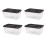 Strata Strata 4 x 42 Litres Curve Plastic Stackable 2