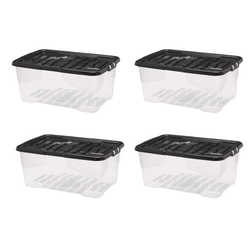 Strata Strata 4 x 42 Litres Curve Plastic Stackable 1
