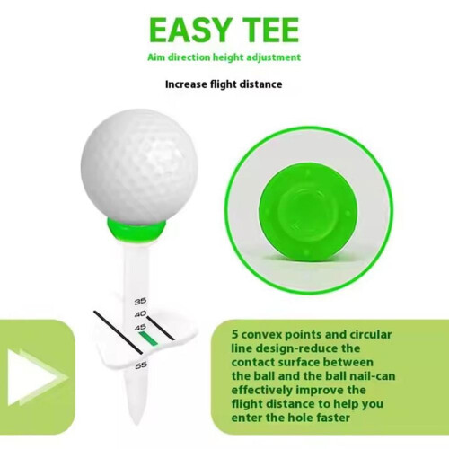 Adjustable Height Golf Spikes with Aiming Function, Silicone and Plastic, for Stable Stance and Improved Accuracy 2
