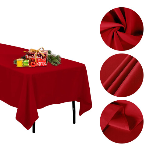 Kapwall Red Table Cloth - 60X102Inch (152x260cm) 1