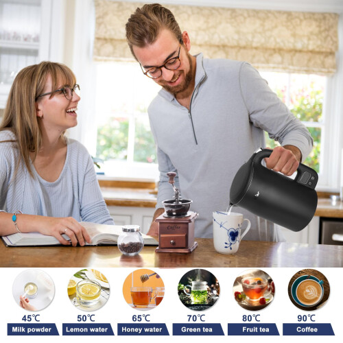 Bear Bear Electric Kettle 17L 40C100C 12 Temperatures Control Kettle Digital D 1