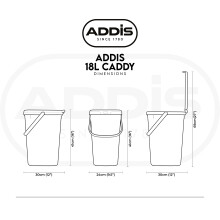 Addis 519286 Kitchen Recycling & General Storage bin 18 litres