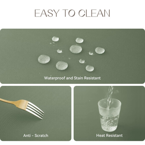 Romanstile Green Table Cloth Wipe Clean 1