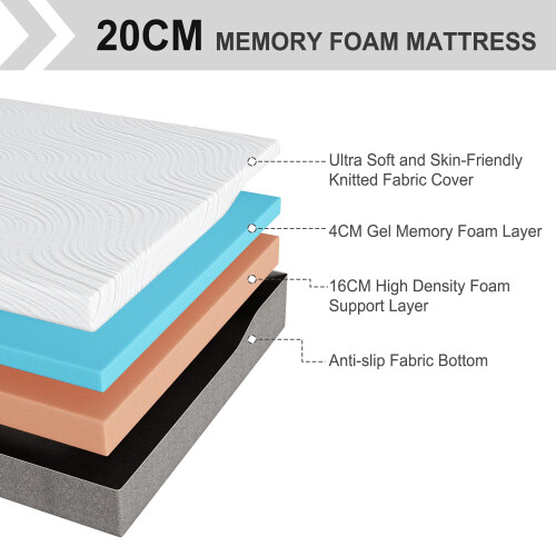 Twirest Small Double Mattress, Memory Foam 1