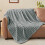 BEDELITE Fluffy Fleece Throw Blanket - Grey Sofa 7