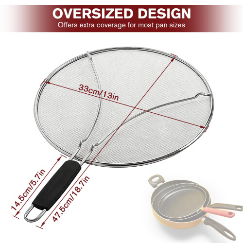 Apidgrowth13 Inch Stainless Steel Grease Splatter 1