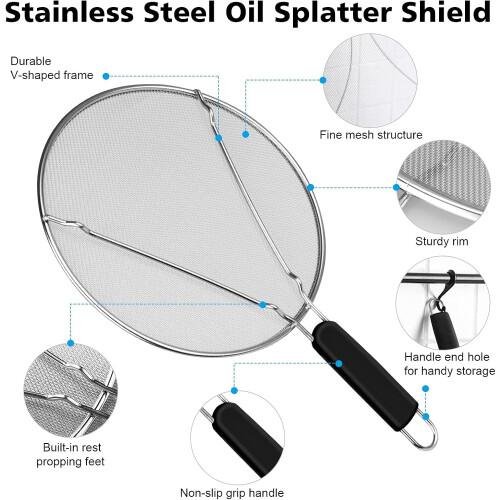 Apidgrowth13 Inch Stainless Steel Grease Splatter 2