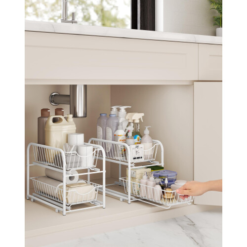 Songmics SONGMICS Cupboard Organiser, 2-Tier Under Sink 1