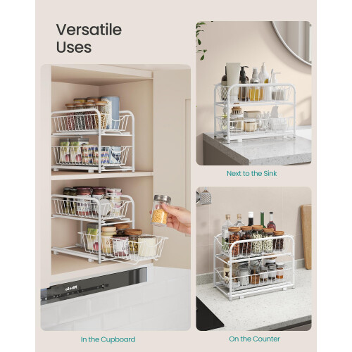 Songmics SONGMICS Cupboard Organiser, 2-Tier Under Sink 2