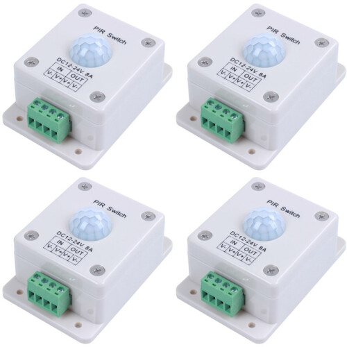 4X Éclairage à LED Commutateur de Capteur Activé par le Mouvement Commande de Lumière Passive 12 V CC 1
