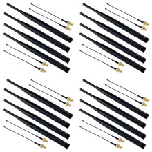 915MHz LoRa Antenna 5dBi SMA Male 195mm+ IPEX to SMA Female Cable for Meshtastic ESP32 LoRa 32 V3 HTCC-AB02S(Pack of 16)