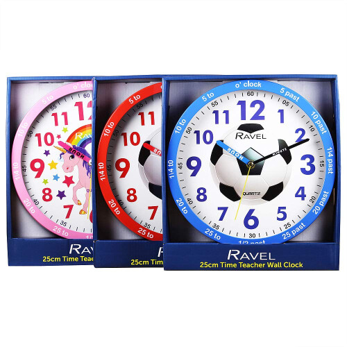 Ravel Ravel Children's 25cm Time Teacher Wall Clock - 1