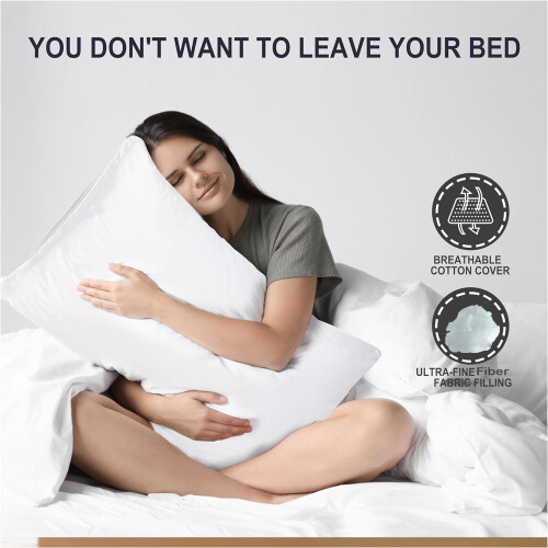 Adam Home Pillows 4 Pack Hotel Quality Side 1