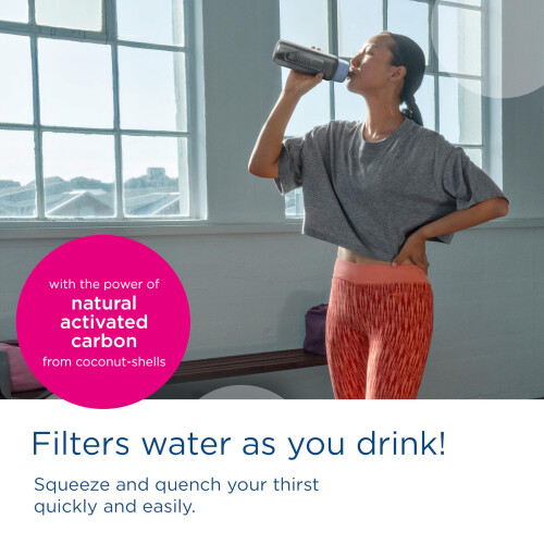 BRITA Sports Water Filter Bottle Model Active Dark 1