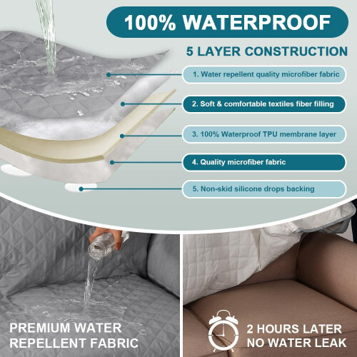 BellaHills Sofa Cover 100% Waterproof Sofa Cover 2