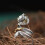 Sterling Silver Flame Dragon Ring for Men and Women 7