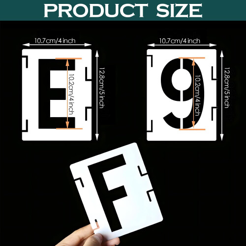 4 Inch Letter and Number Stencils,Letters and 1