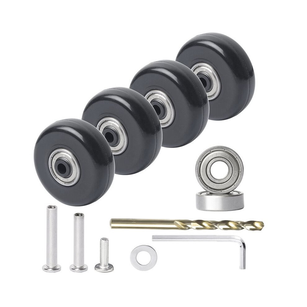 50Mm Suitcase Luggage Wheels Replacement Kits, 4Pcs Swivel Caster Wheels For Replacement Luggage Travel Suitcase Caster 6032760104807