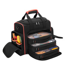 Bolsa de Herramientas con 3 Compartimentos Extraíbles, Compartimento de 2 Capas para Herramientas Manuales, Ideal para Reparadores, Electricistas y