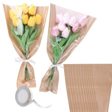 40 Unidades de Sacos de Embrulho de Flores, Mangas de Papel para Buquês, Sacos de Flores para Aniversário, Casamento, Formatura, Presente