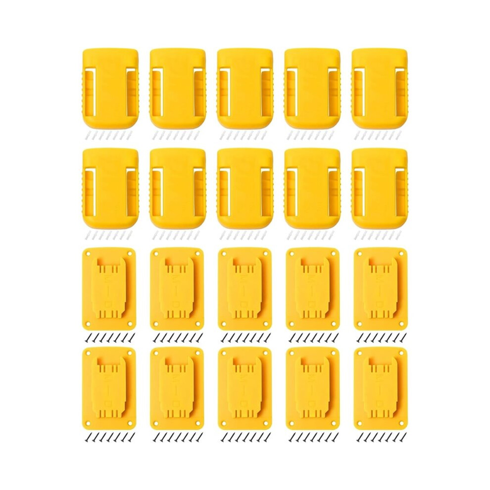 Tool Holders And Battery Mounts Compatible With 20V And Tools, For Garage, Workshop, Job Site (20 Pack) 6034188245377