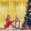 OWill 3pcs 3ft X 8.3ft Gold Metallic Tinsel 6