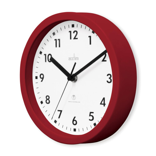 Acctim Acctim 74664 Nardo 20cm Radio Controlled Red Wall Clock 1