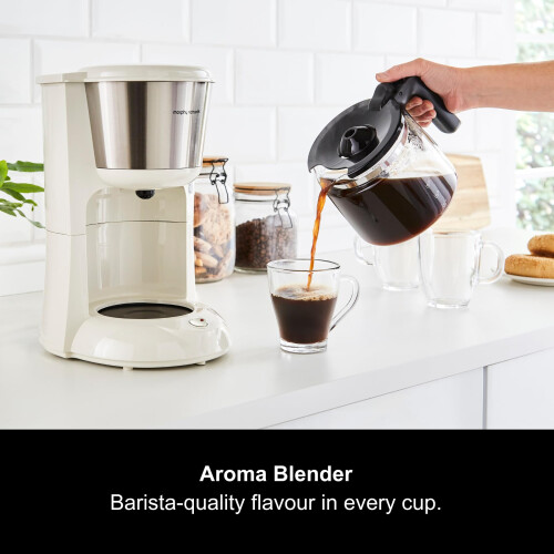 Morphy Richards Morphy Richards Equip Filter Coffee Machine, Pour Over Technology, 10 Cup Capacity, Fast Brew, Anti Drip, Easy Clean Reusable Filter, Keep Warm 1