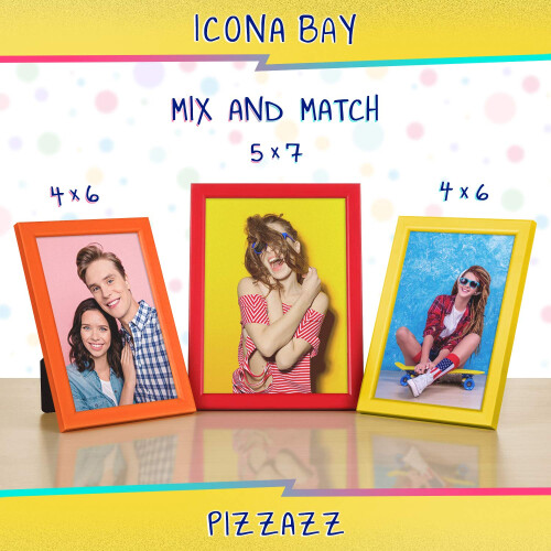 Icona Bay 7x5 Picture Frames (Red, 3 Pack), 1