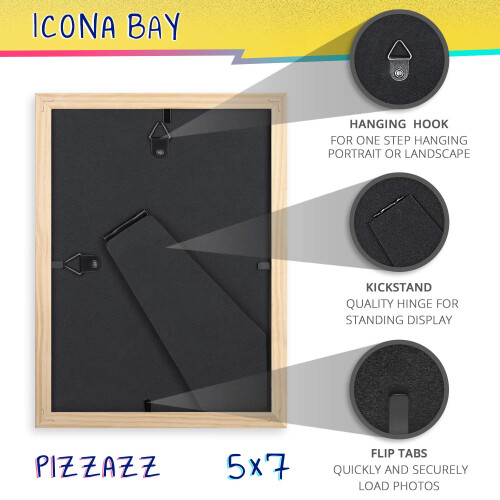 Icona Bay 7x5 Picture Frames (Red, 3 Pack), 2