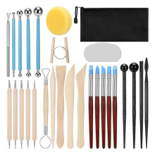 Clay Tools Kit, 28pcs Air Dry Clay Tools for Pottery Polymer Clay Sculpting Tool Kit