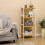Songmics SONGMICS 4-Tier Bamboo Storage Rack for Bathroom, 2