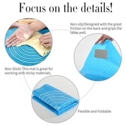 Super Kitchen Non-Slip Silicone Pastry Mat (50 2