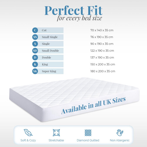 Acrali Home Quilted Waterproof Cot Bed Mattress 1