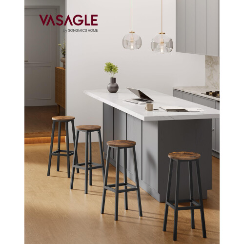 VASAGLE VASAGLE Bar Stools Set of 2, Kitchen Stools, Bar 1