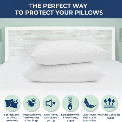 Bed’ore Quilted Pillow Protectors – Hotel 2
