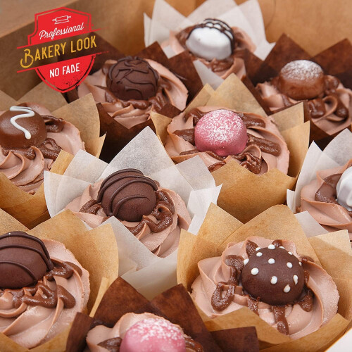 Tulip Cupcake Cases, 150 Pcs – White, Beige and 1