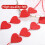 3 Pcs Day Decorations, Red Felt Hanging Heart 3