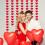 3 Pcs Day Decorations, Red Felt Hanging Heart 7